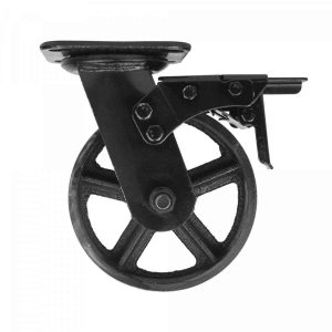 MacLean Zwenkwiel met Rem - Zwart - Gietijzer - Ø150mm - Draagvermogen 280KG