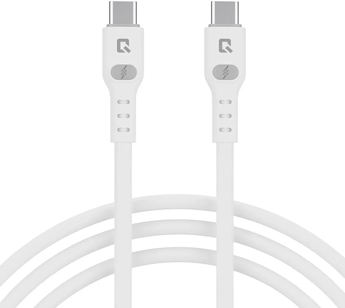 TUNIQ USB-C naar USB-C Kabel - 200cm - Snelle Oplaadkabel - Wit - Afbeelding 2