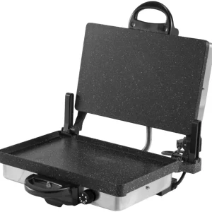 Ferveo Sanna Contactgrill - Lahmacun Maker, Broodrooster & Tafelgrill - Turkse Pizza Maker - Zwart/Wit