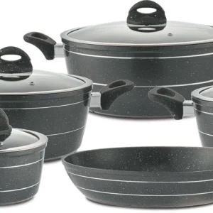 Kadirelli Pannenset - 9-delig - Zwart - Inductie - PFAS-Vrij