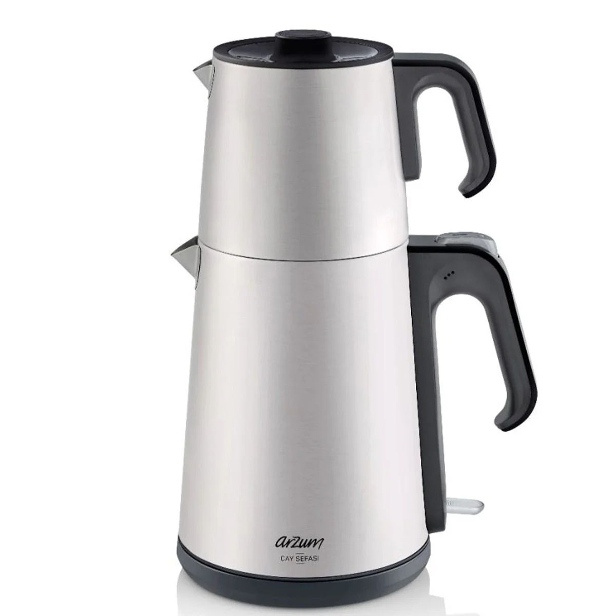 Arzum Cay Sefasi AR3069 - Elektrische Theepot - Inox - 1.8L + 1.2L - Led-indicator - 360° Basis - 1650W - Afbeelding 2