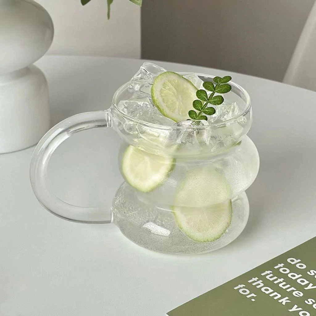 Bricard Marbella Glazen met Oor - Set van 2 - 290ml - Curvy Drinkglas - Wavy - Afbeelding 5