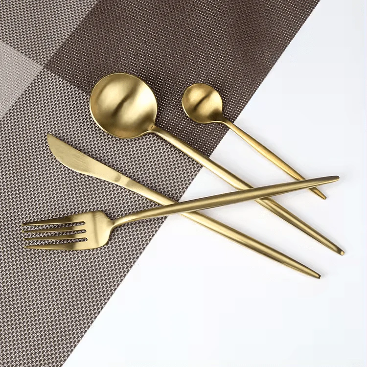 Cheffinger Bestekset - 24-delig - Goud - Voor 6 Personen - Afbeelding 4