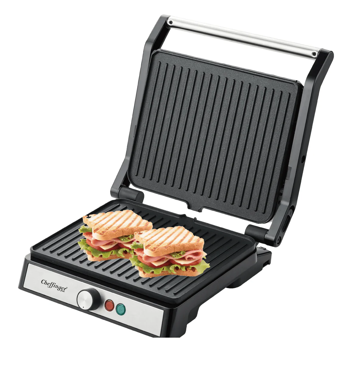 Cheffinger Contactgrill - Tosti Apparaat - Grill Apparaat - Panini Grill - 1800W - Afbeelding 5