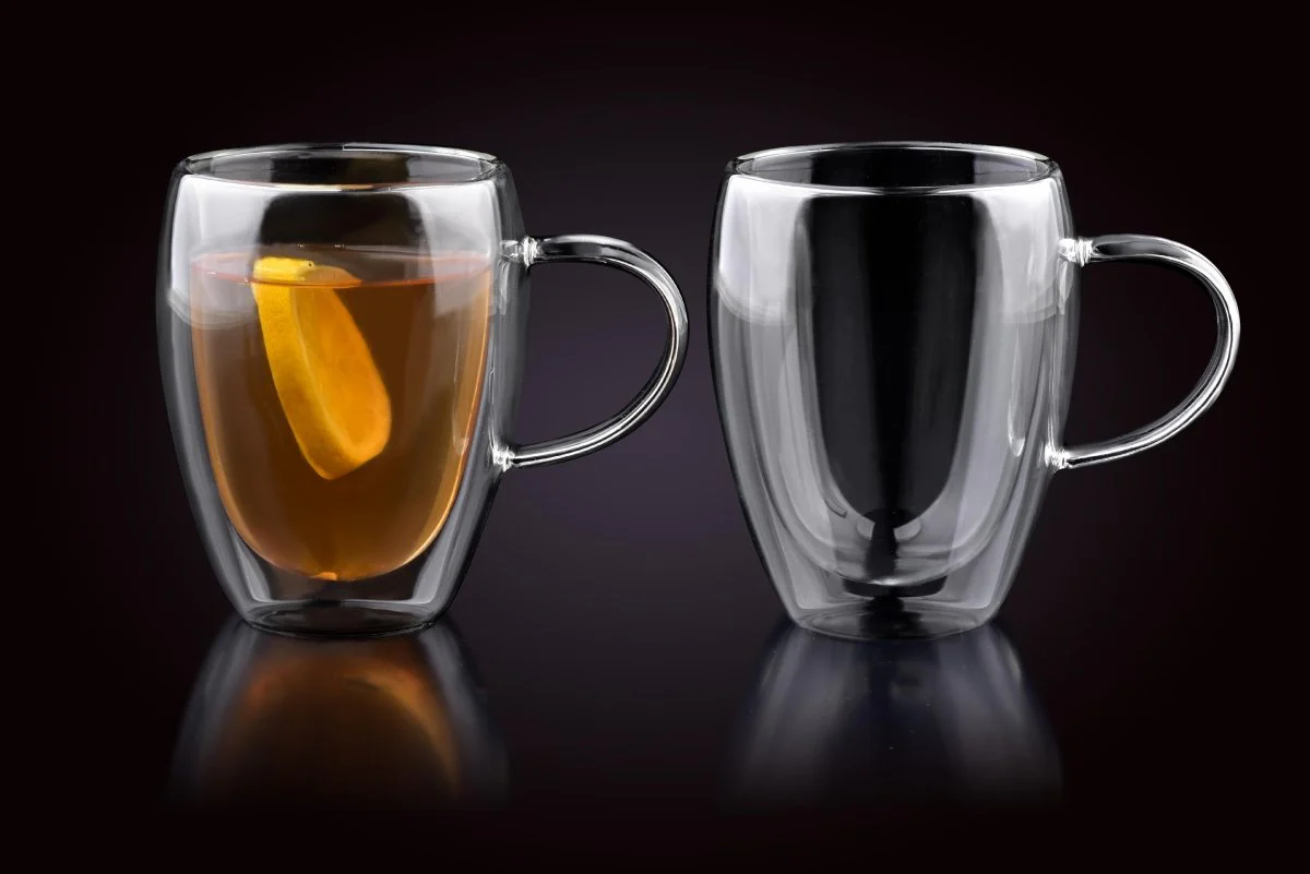 Dubbelwandige Glazen met Oor - 350 ml - Set van 6 - Koffieglazen - Theeglas - Cappuccino Glazen - Latte Macchiato Glazen Bekers - Afbeelding 4