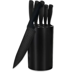 Cheffinger Messenset met Standaard Design - 6-delig - Zwart - Diamand Design