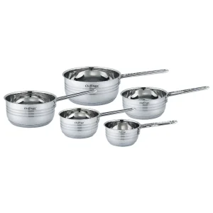 Cheffinger Sauspannen Set - 5-delig - 12/14/16/18/20cm - RVS - Inductie - Steelpannen Set