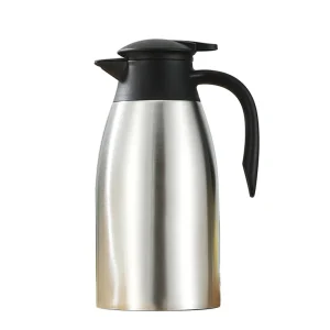 Cheffinger Thermoskan 2 Liter Zilver - RVS Inox - Themosfles - Isoleerkan