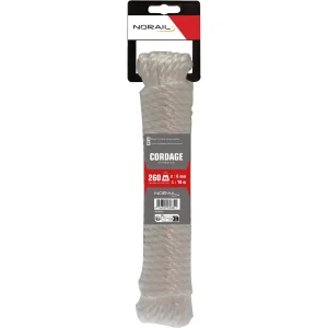 NORAIL Touw geslagen polypropyleen 6 mm, 10 m, wit